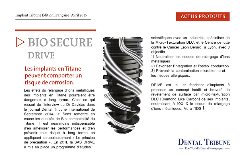 Drive Implants dentaire - Biosecure